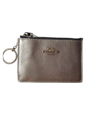 Coach Metallic Rose Gold Card Case Keyring